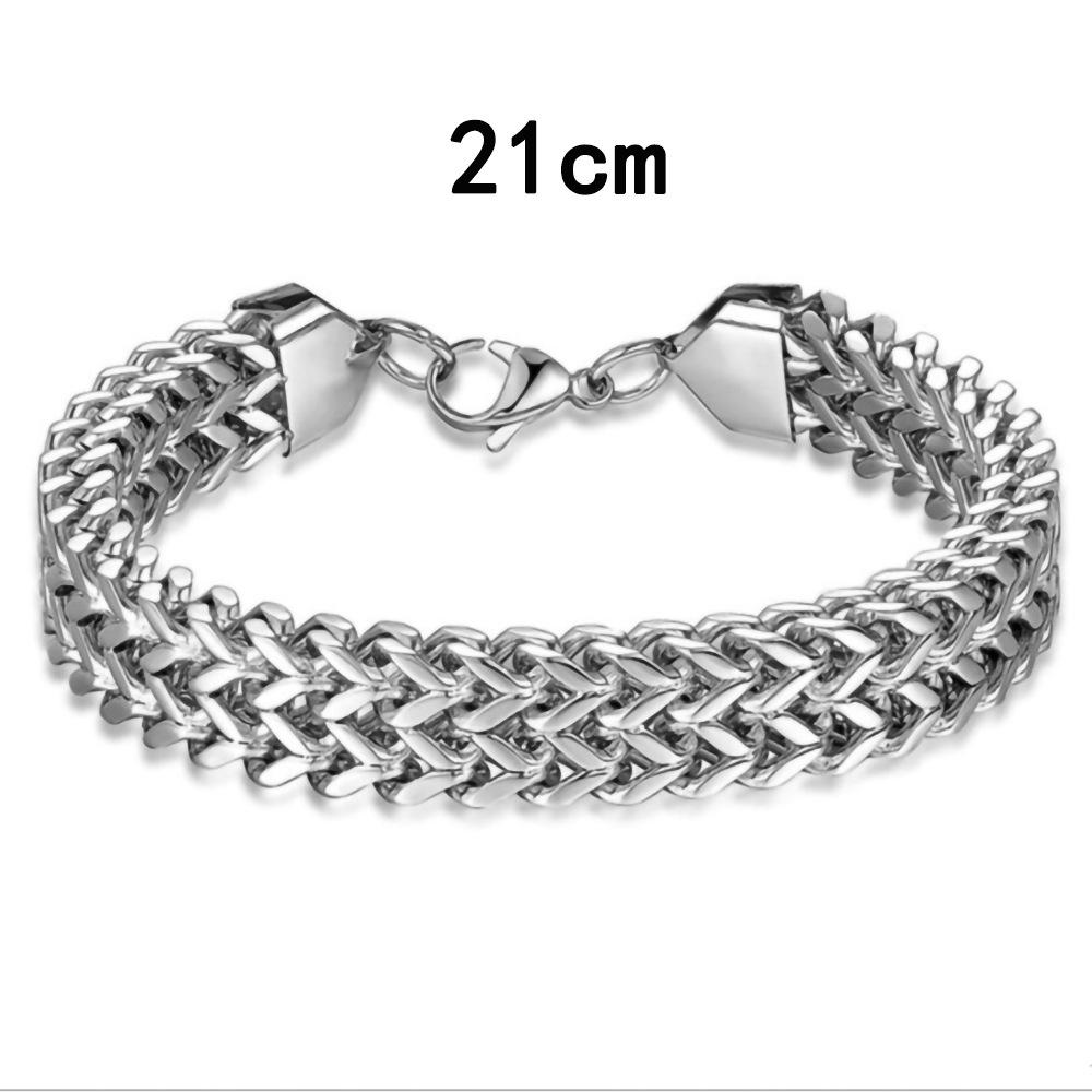 

Стильный плетеный браслет из нержавеющей стали в стиле хип-хоп для мужчин