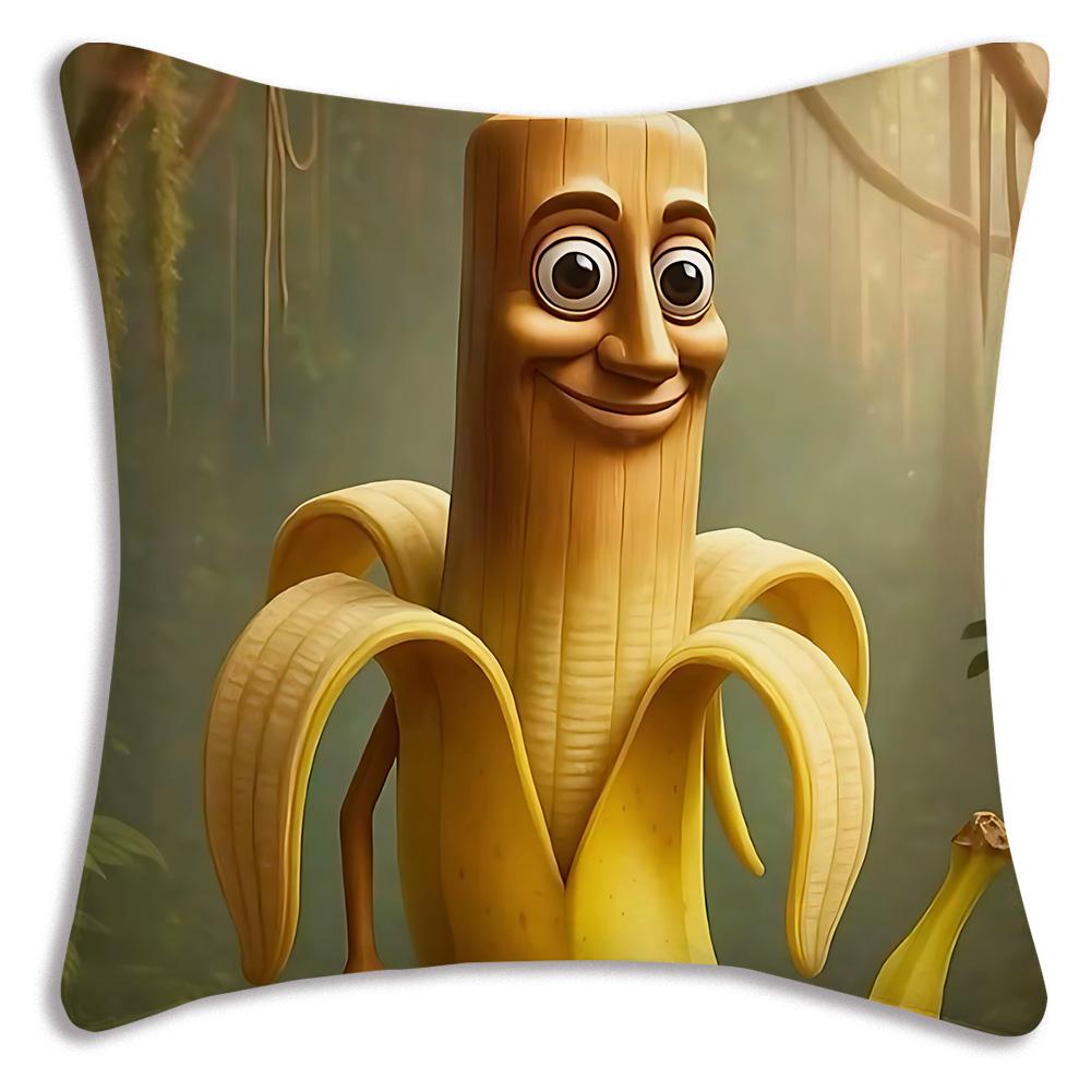 Cute I-Italians brainrots Pillow Covers Cartoon Sofa Decorative Home Double-sided Printing Short Plush Cute Cushion Cover