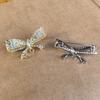 Elegant Crystals Bowknot Brooch Alloy Jewelry Accessory for Women Gift