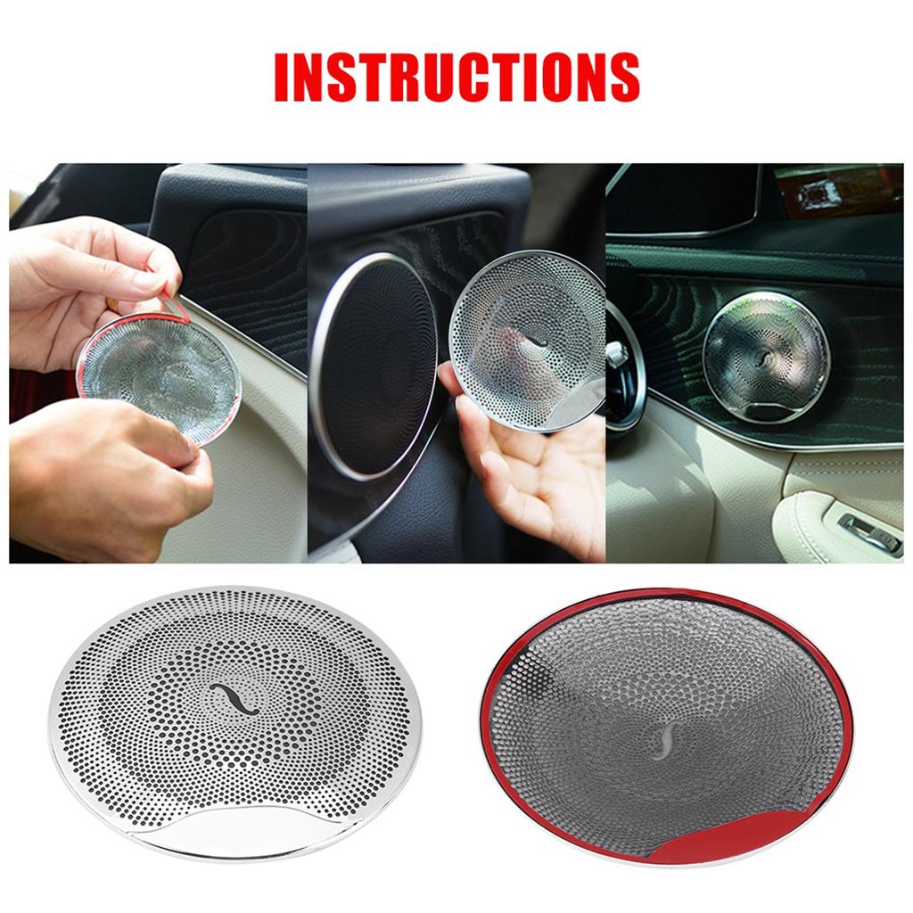 Car Audio Speaker Door Loudspeaker Cover Trim for Mercedes Benz ECGLC Class W213 W205 Gloss