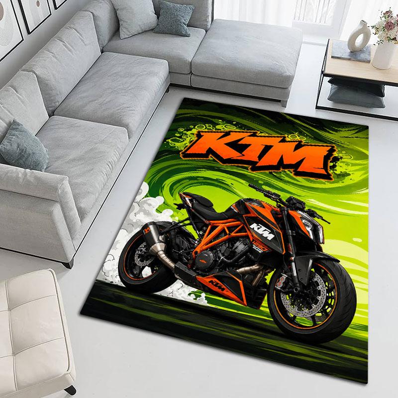 Ktm Ready Race Logo Decal Carpet Printing Living Room And Bedroom Mats Protective Pad Bathroom Mat Dormitory Decoration
