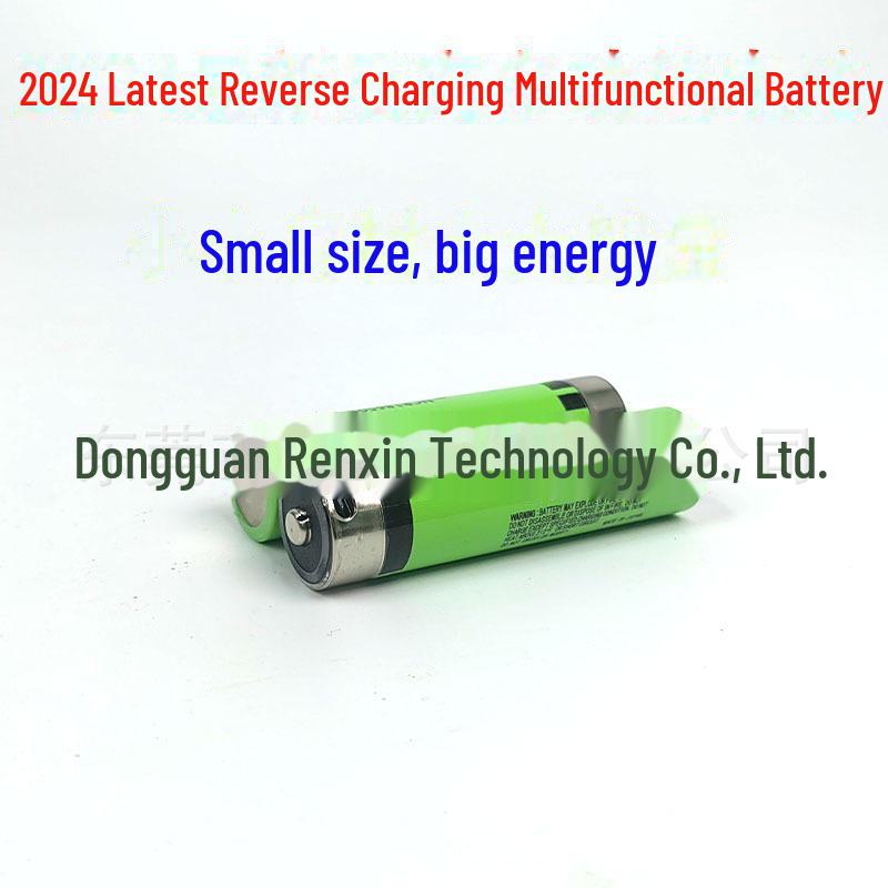 3.7V 18650 Rechargeable Lithium Battery with USB-C Bidirectional Port for Phone Charging