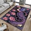 1pc Phoenix Flowers Carpet Anti Slip Polyester Floor Mat for office.Bedroom