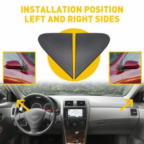 For Toyota Corolla 2008-2013 2X Left & Right View Mirror Corner Triangle Cover