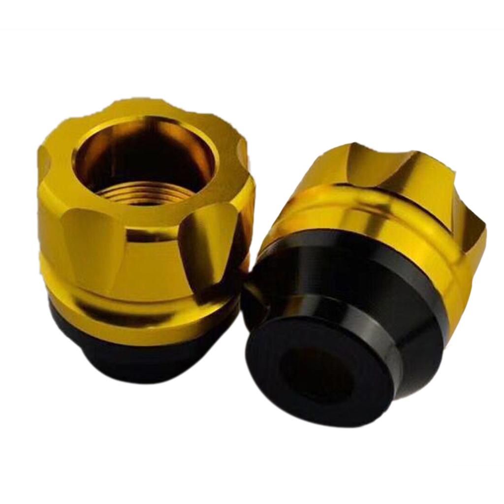 Front Fork Frame Slider CNC Aluminum Alloy Rustproof Stylish Universal Crash Protector for MotorcycleYellow