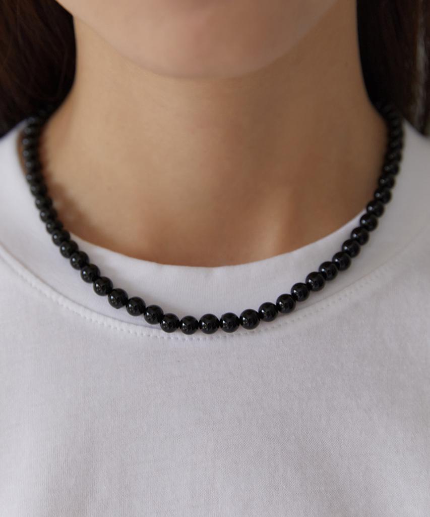 Tatiana (Silver 925) Star Toggle 6Mm Onyx Necklace Nz2104
