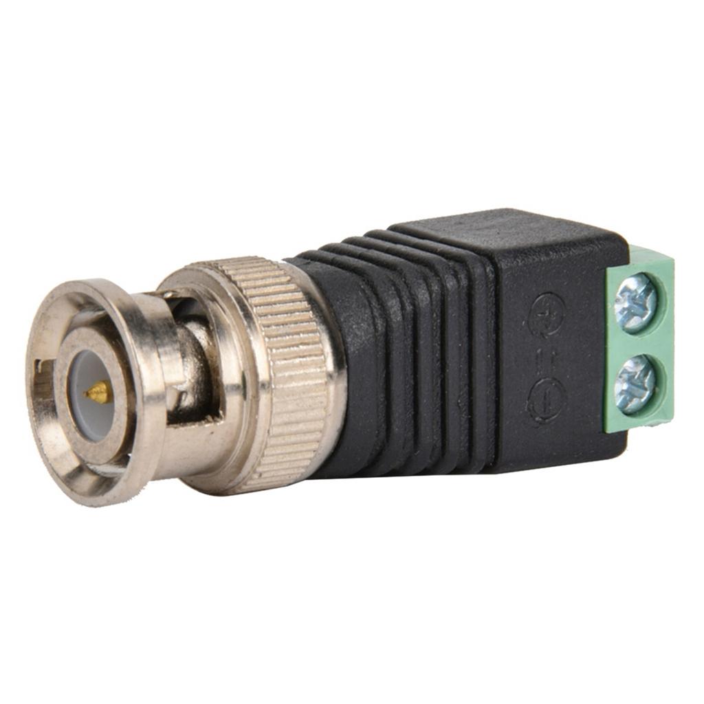 BNC Stecker Schraubklemme Koax Video Balun Adapter