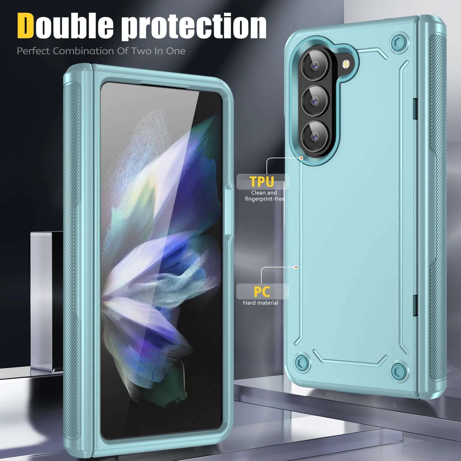 

Для Galaxy Z Fold 5 Fold5 защитный чехол без отпечатков пальцев на петлях для Samsung Galaxy Z Fold 5 Zfold5 двухслойный чехол для телефона Samsung z fold 5 красный