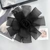 Exquisite Mesh Dress Cloth Patch Rose Flower Multi-Layer Large Flower Patch Dress Decorative DIY Flower Brooch