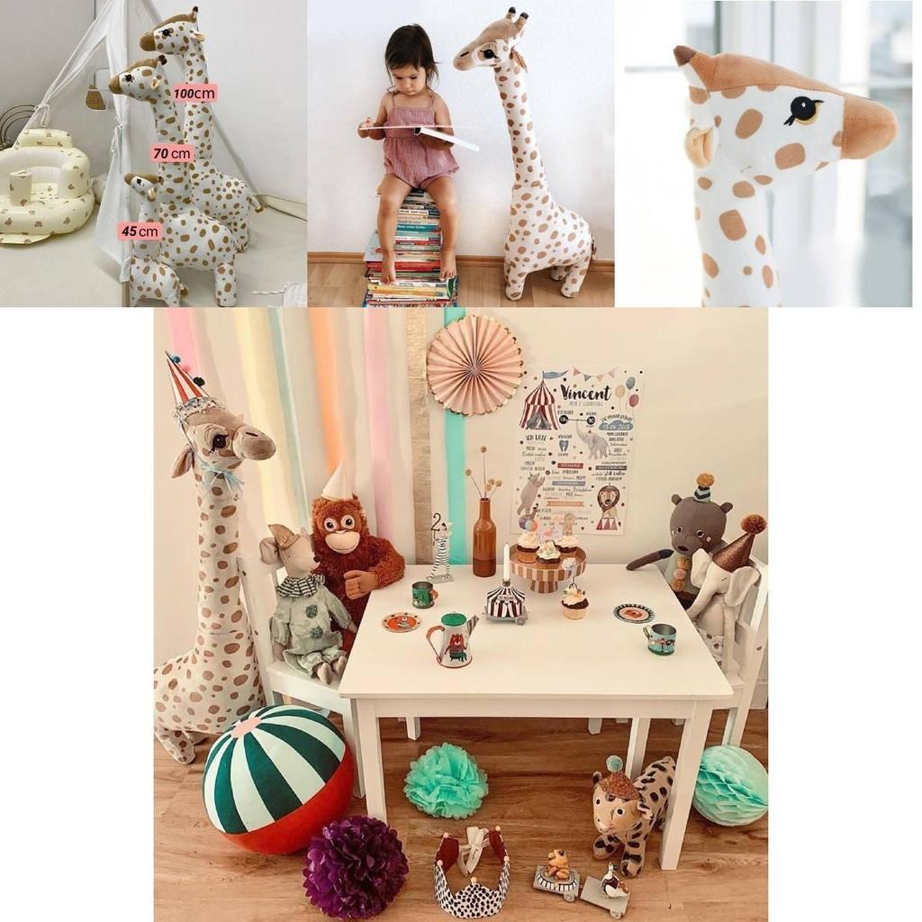 Cute Giraffe Plush Toy Sleeping Pillow For Kids Bedroom Decor And Nap Support