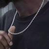 Premium Edelstahl Kordelgliederkette Halskette Hypoallergenes Minimalistisches Choker für Damen & Herren Tägliche Tragekette für Mann