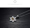 Rockyu Silver Hexagram Necklace with Evil Eye and Star of David Ideal for Good Protection from and Religious Stainless Steel Stylish and Popular for