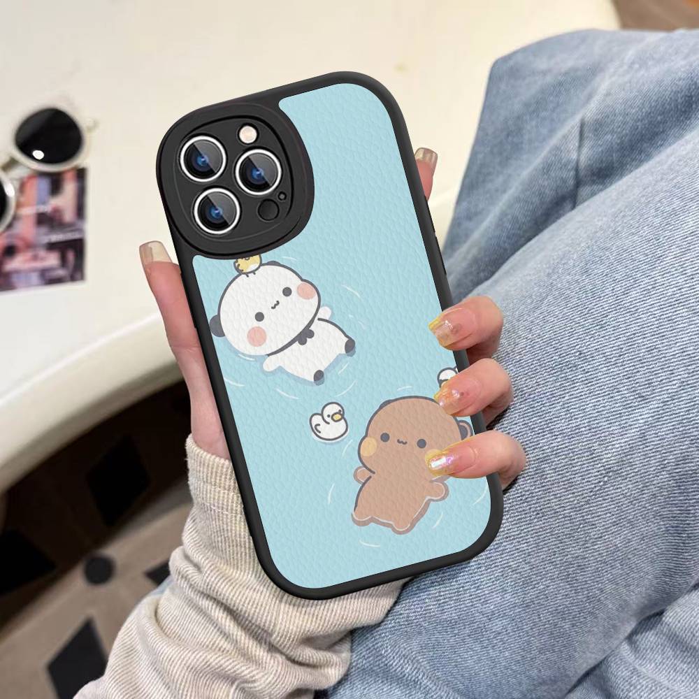 BuBu And DuDu Phone Case For IPhone 16 15 14 11 12 13 Pro Max Plus Back Leather Shell
