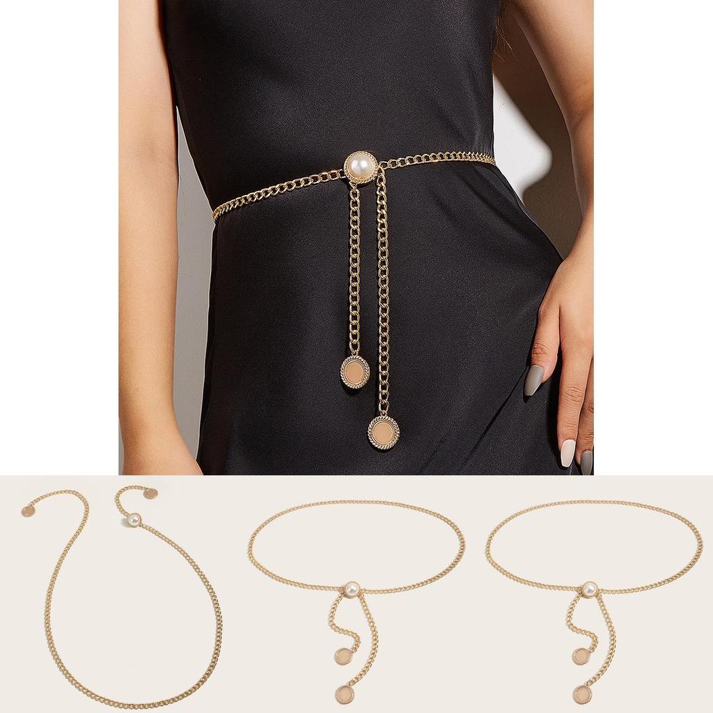 Modische Imitation Perlen Dekoration Damen Lässige Taillenkette Für Frühling Und Herbst