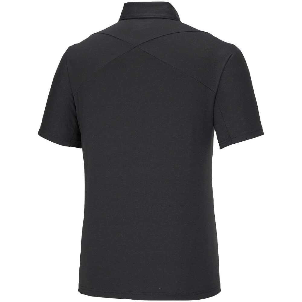 Mizuno Dry Polo Short UPF Heather Size S Men's Shirt, Sleeve, 15, Moisture-Wicking, Quick-Drying, Black, (32MAA083)