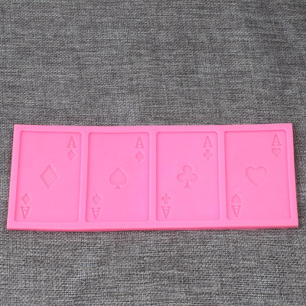 Poker Shape Cake Baking Cookie Chocolate Sugar Paste Food Silicone Mold Bakeware