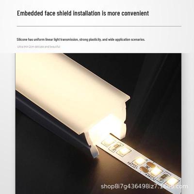 Silikon LED Lichtleiste Einbauabdeckung mit weichkantiger Maske