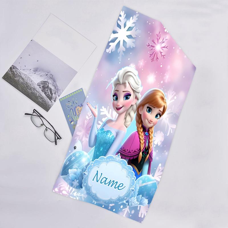 1pc Frozen10 Beach Towel with Custom Name, Beach/Swimming/Bath/Picnic/Camping Towel, Suitable for Seaside Beaches