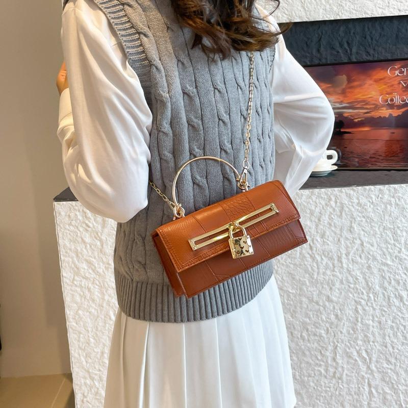 Versatile Bag Women's New Fashionable Large-capacity Handbag Women's Shoulder Bag Bright Leather Stone Pattern Commuter Bag