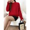 Semi-turtleneck twist knitted sweater women's winter new large size slightly fat mm loose and thin thickened warm top