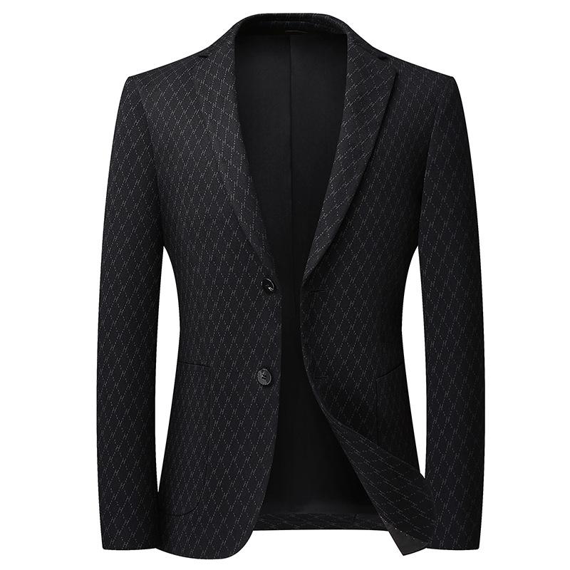 Frühling und Herbst Leichte Luxus Business Single West Mittleren alters und Junge Einfarbig Einreihig Trendy Anzug Jacke