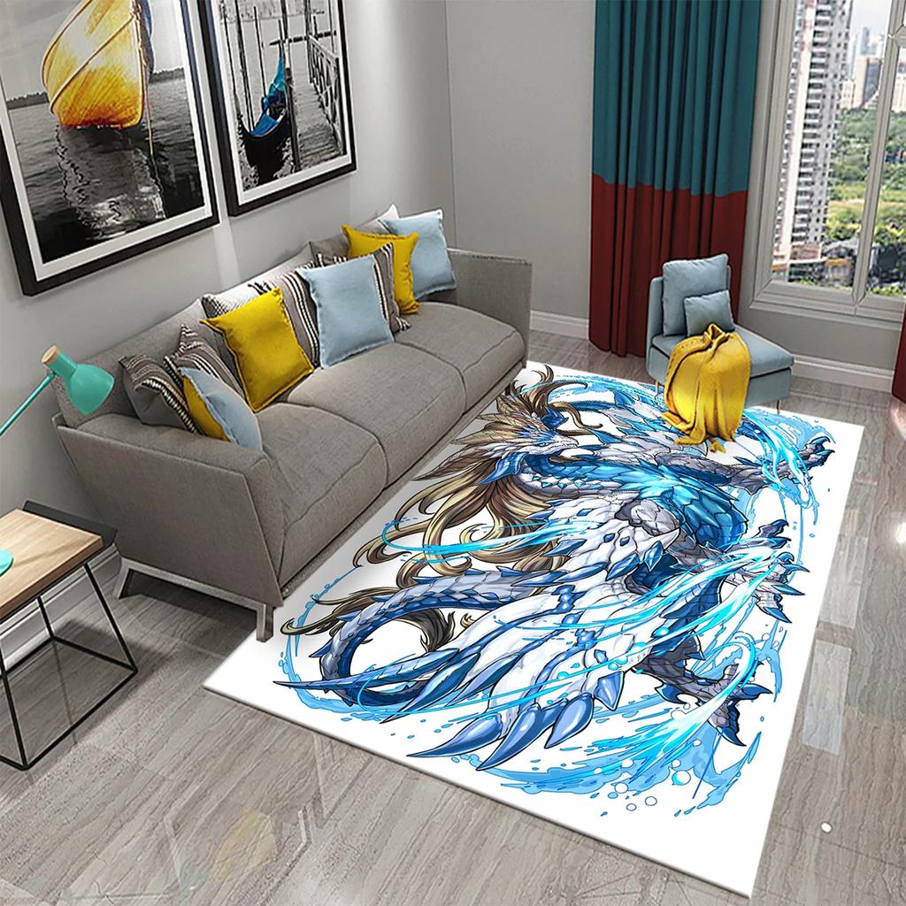 Dragon Animal Carpet for Living Room Bedroom Bathroom Soft Non-slip Mat Carpets Creative Fashion Door Large Mat Bath Mats Gifts