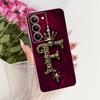 Cover For Realme 14x 5G India Case RMX3940 Transparent Luxury Crown A-Z Letters 2D Flat Pattern Soft Phone Case