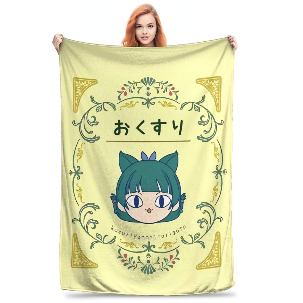 Kusuriya No Hitorigoto Anime Fleece Throw Blanket The Apothecary Diaries Blanket for Bed Bedroom Ultra-Soft Bedroom Quilt,