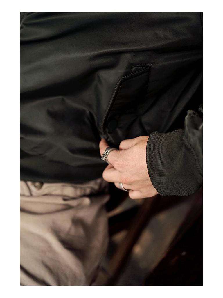 Normanlong MA1 Militär-Pilotenjacke: Herren Klassische Verdickte Herbst-Winter Air Force Baseball Oberbekleidung