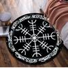 Valknut Celtic Knot Circular Rug Office Decorative Carpet For Living Room Bedroom Door Mat Floor Rug Computer Chair Area Rug