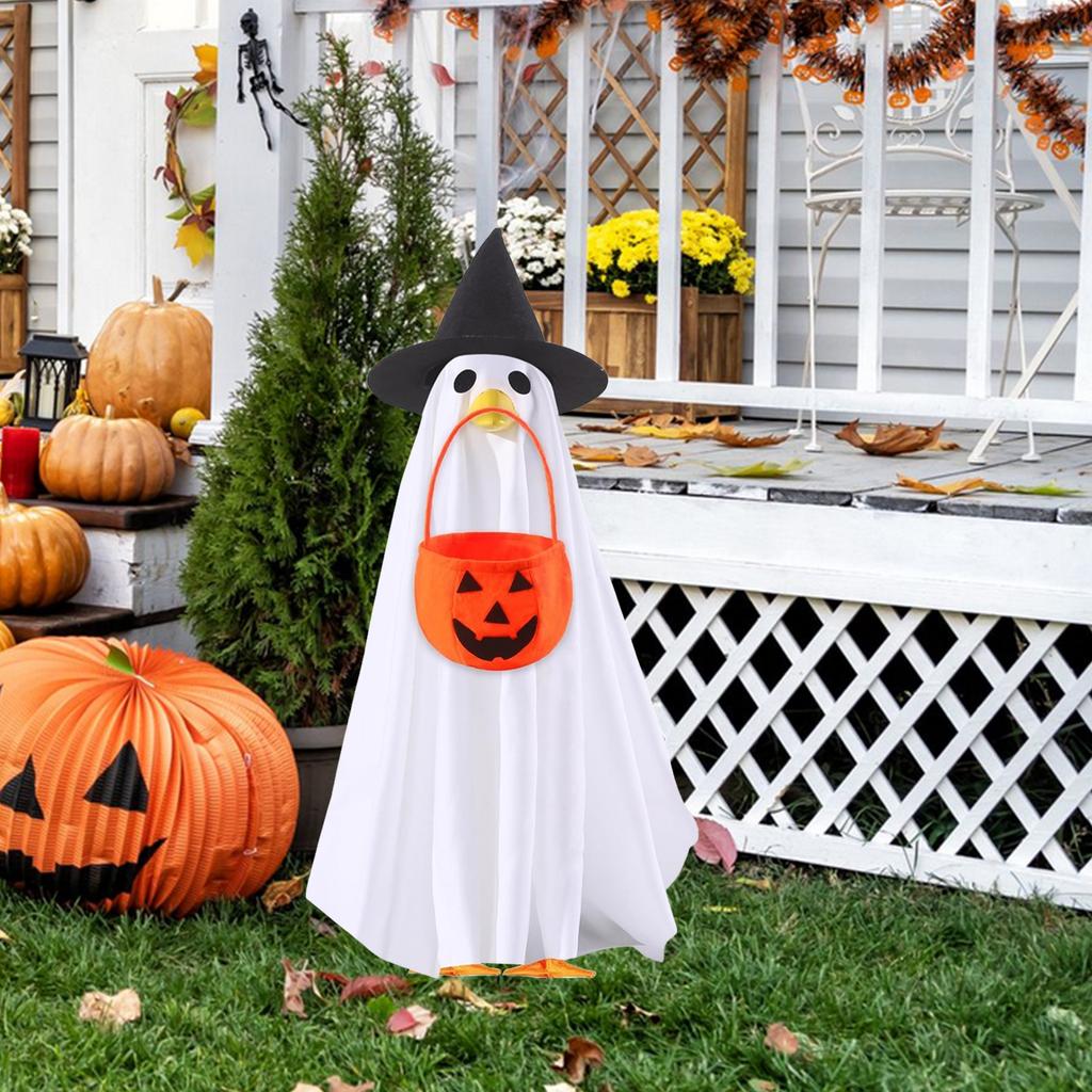 Halloween Goose Outfit Funny Fall Halloween Goose Outfit Vibrant 23 Inch Lawn Porch Outfit for Outdoor Patio Yard Lawn Decor