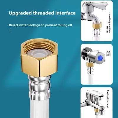 80-500cm Length Flexible Braided Hose PVC Kitchen Bathroom Plumbin Durable Plumbing Hose