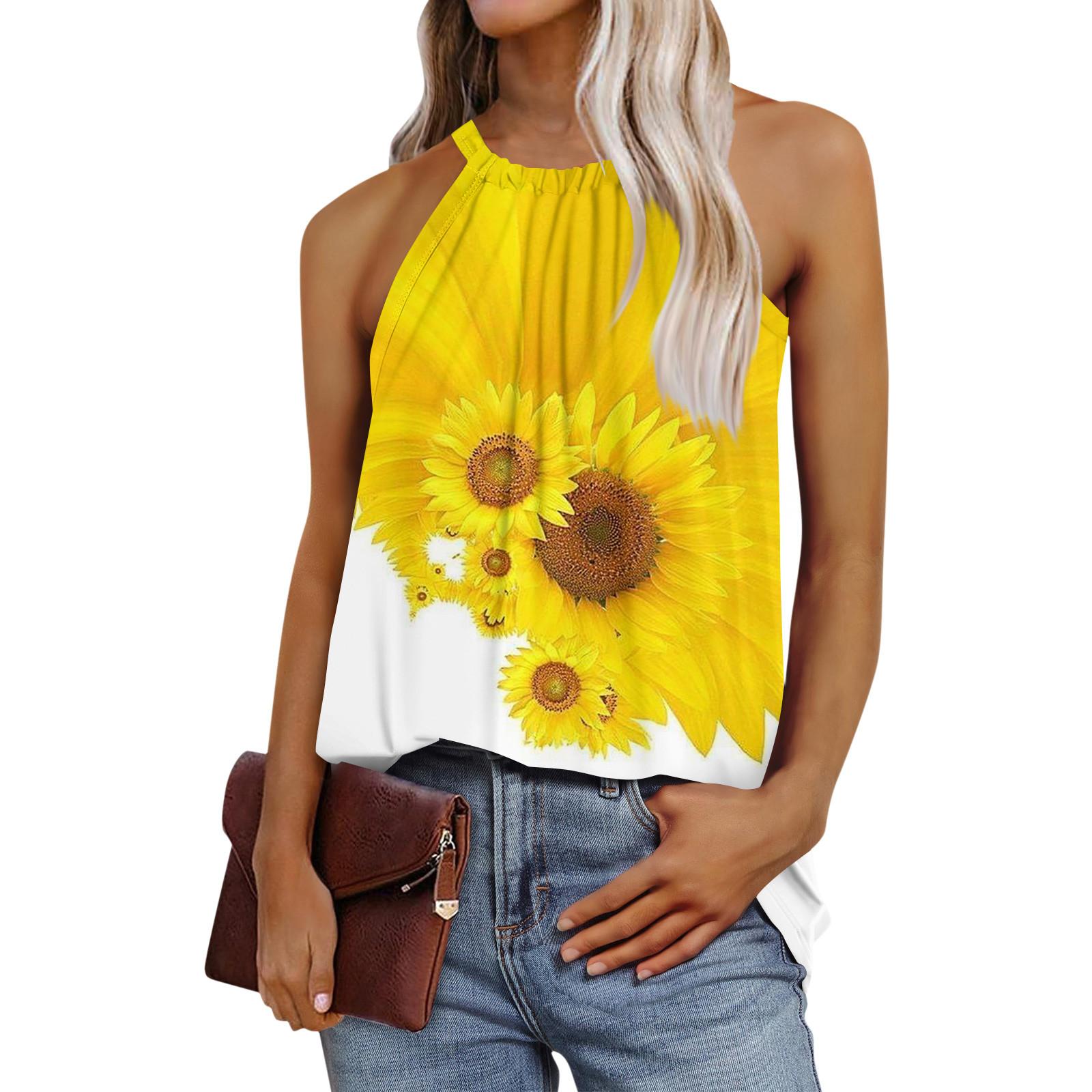 

Летний женский жилет, плиссированный однотонный свободный топ без рукавов, летний жилет, базовый повседневный свободный жилет XL жёлтый