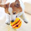 Haustierspielzeug, Burgerform, Kichergeräusch, lockt bissfest, Zahnpflege, multifunktionale Zahnreinigung, Spielspielzeug, Hund, wackelt, Kicherball, Heimtierbedarf