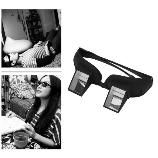 Lazy Glasses Horizontal Lie Down Bed Watch TV Reading Periscope Prism Spectacles