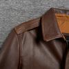 Men's Leather Jacket Genuine Cow A2 Flight Suit Man Aviator Bomber Coat Men Cow hide Leather Jackets Spring Autumn