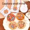 Capybara Cute Mini Mirror: Portable and Stylish for Girls, Carry-On Makeup, Student Gift