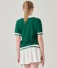 BILTMORE Women'S Summer Collar Contrast Pullover Short Sleeve Knit