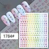 Nail Art 3D Laser Black & White Alphabet Stickers - 26 Uppercase & Lowercase Letters