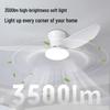 2025 Nordic Ceiling Fan Light: Variable Frequency, Compact Design, Suitable for Bedroom - Meets Japanese & American Standards