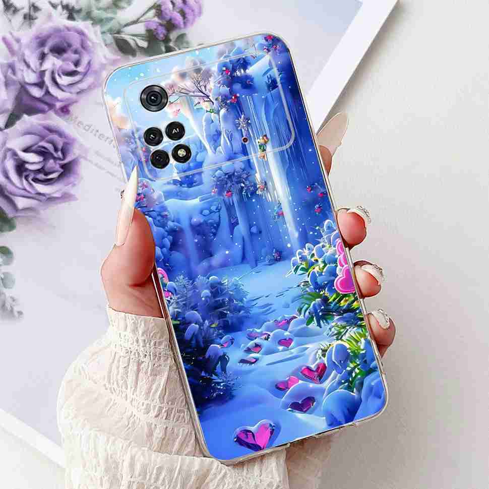 For Xiaomi POCO M4 Pro 4G 6.43" Case Fashion Girl Cute Bear Print Soft Silicon Cover For Poco M4Pro m4 Pro Protective Shell Capa