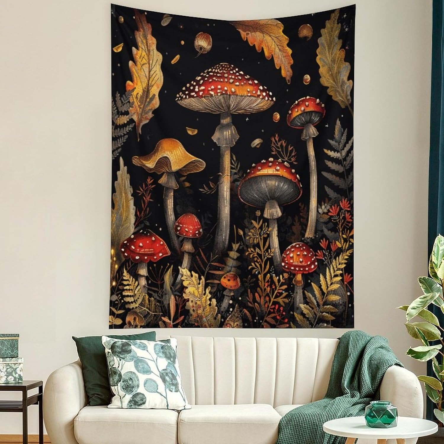 Tapestry mushrooms buyidec plants wall painting 75x100