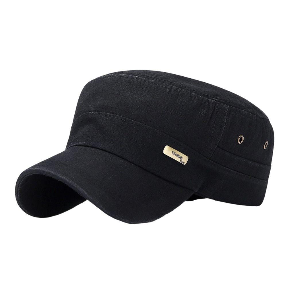 Fashion Anti-UV Fishing Hat Cotton Casual Sun Hat Retro Outdoor Sunscreen Flat Top Hat Men Women Peaked cap Fishing Hat