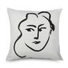 Henri Matisse Portrait Cushion Covers Simple Line Drawing Linen Pillow Case Sofa Deocr Art Painting Decorative