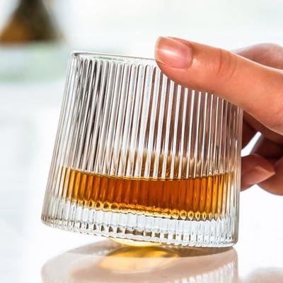 Geripptes Glas Trinkbecher Leicht zu Reinigen Spülmaschinenfest Trinkgläser Wein Dessertbehälter Geschirr