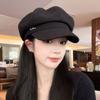 New Beret Children's Autumn and Winter High-end Face Ducktongue Octagonal Hat Retro Painter Newsboy Hat