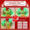 Timer Function Artificial Wreaths Glowing Xmas Decorations LED Christmas Decorations  Wall
