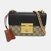 [Pre-Owned] Padlock Moonlight Treasure Box Series Metal Lock Logo Canvas And Leather Crossbody Bag Small - Very Good #1OOWI87