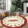 Round Christmas Living Room Carpet Bedroom Study Cute Non-slip Chair Mat Decoration Home Luxury Christmas Tree Rug Easy Clean