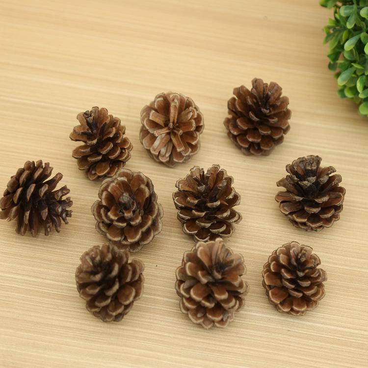 1-15Cm Natural Pine Cone Christmas Decoration Pendant Creative Ornament Shooting Prop Dried Flower Pine Tower